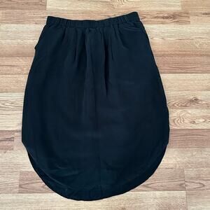 Madewell Women Black Silk Fully Lined Mini Skirt With Pockets Size S